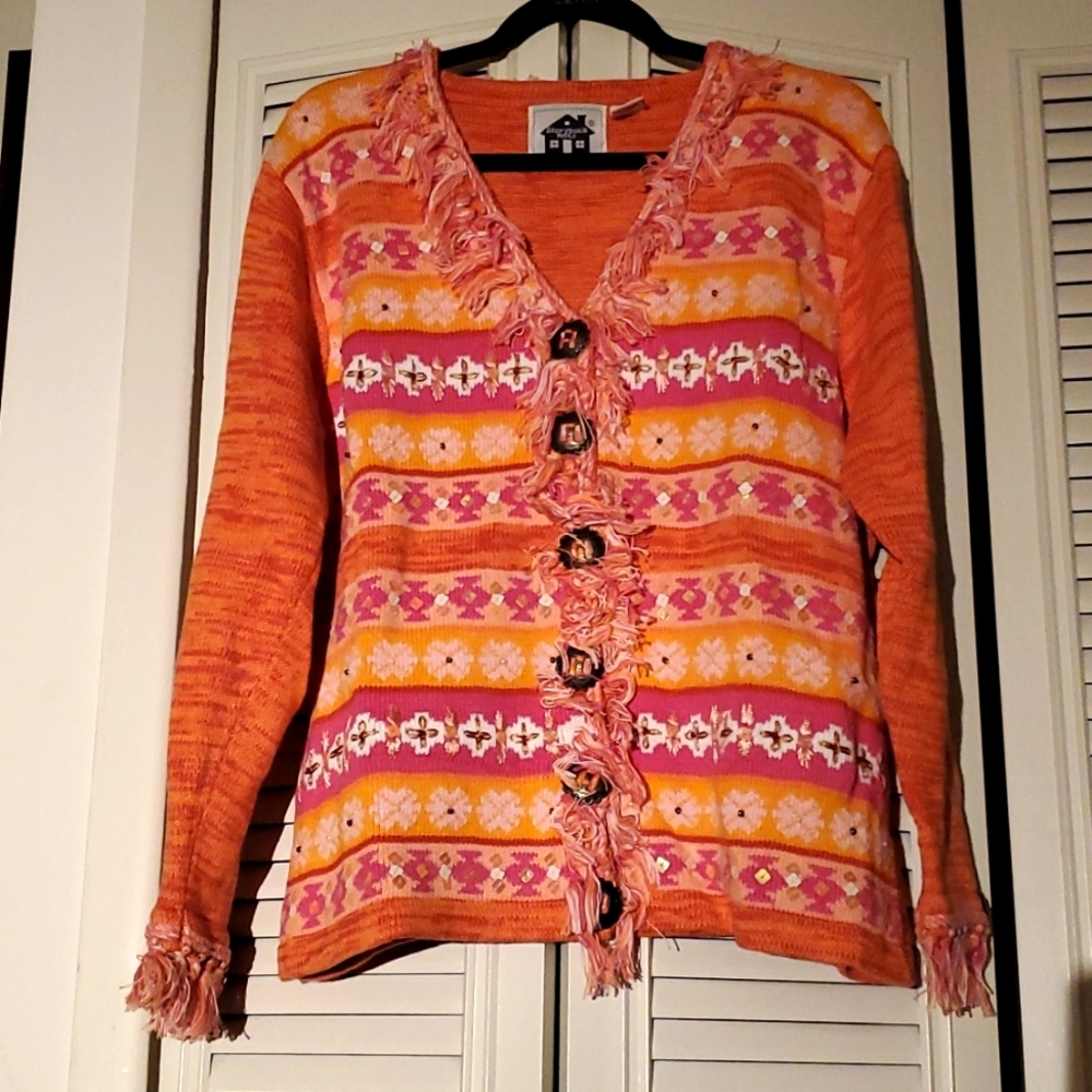 Like new! Vintage Storybook Knits southwestern fringe